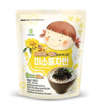 Rong biển em bé cười hạt hướng dương và hạnh nhân - Smile Seasoned Seaweed – Sunflower seed, almond
