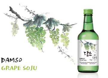 Rượu Soju Hàn Quốc Damso Vị Nho Xanh 360 ml