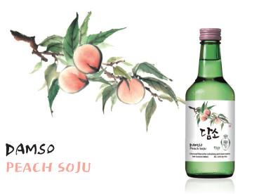Rượu Soju Hàn Quốc Damso Vị Đào 360 ml
