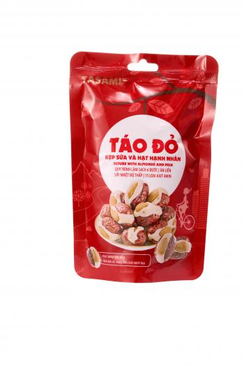 TÁO ĐỎ KẸP SỮA VÀ HẠT HẠNH NHÂN TASAMI 60G