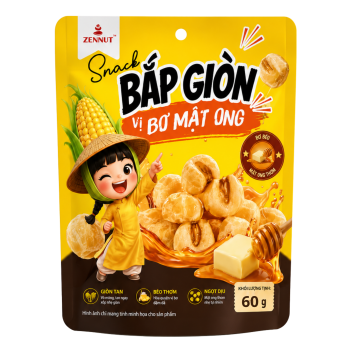 Snack Bắp Giòn Vị Bơ Mật Ong Zennut 60g