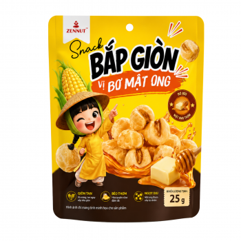 Snack Bắp Giòn Vị Bơ Mật Ong Zennut 25g